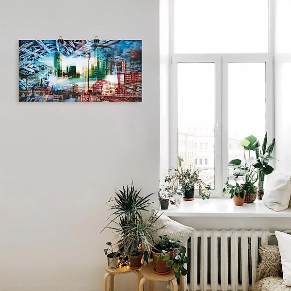 Artland Poster "Düsseldorf Skyline Collage VII", Architektonische Elemente, günstig online kaufen