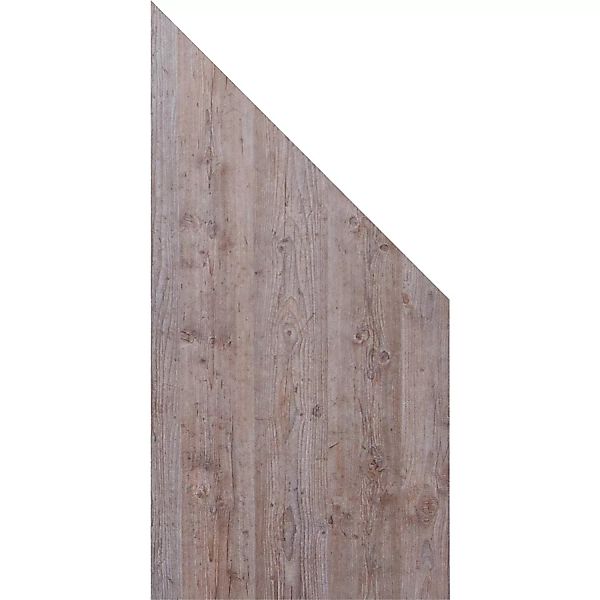 GroJa Sichtschutz Premo Schräg 90 cm x 180/90 cm x 0,8 cm Holzoptik günstig online kaufen