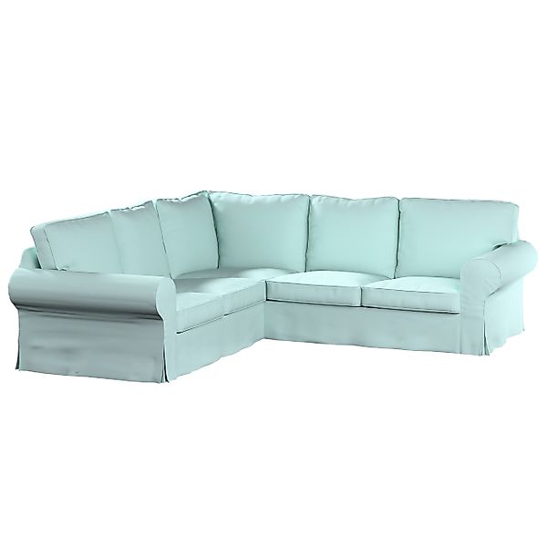 Bezug für Ektorp Ecksofa, hellblau, Sofahusse für Ektorp Ecksofa, Cotton Pa günstig online kaufen