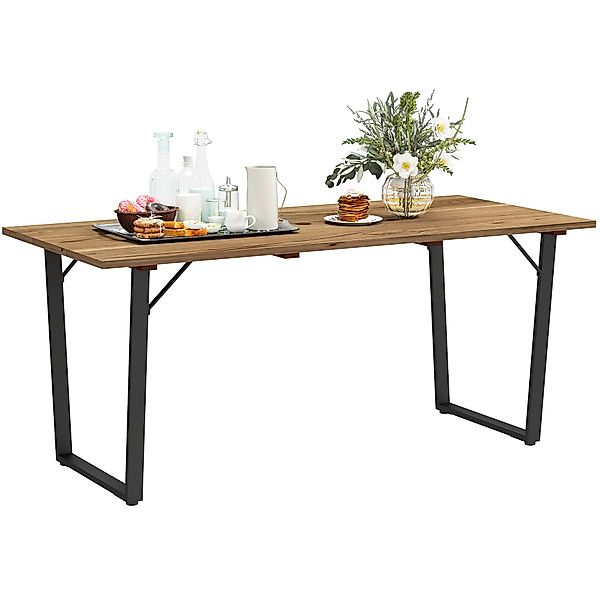 Outsunny Gartentisch mit Schirmloch, für 6 günstig online kaufen