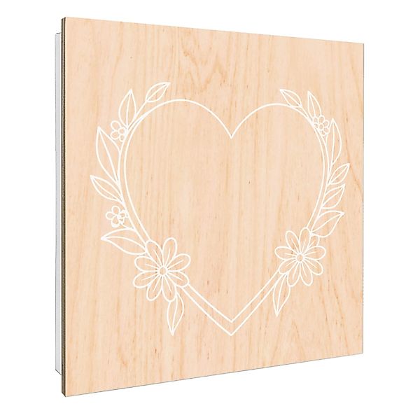 Banjado Großer Schlüsselbox Holz 30x30cm Weiß Scharnier Rechts 50 Haken Sch günstig online kaufen