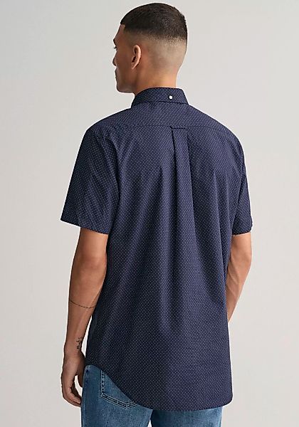 Gant Kurzarmhemd Regular Fit Microdot Popeline Hemd strapazierfähig pflegel günstig online kaufen