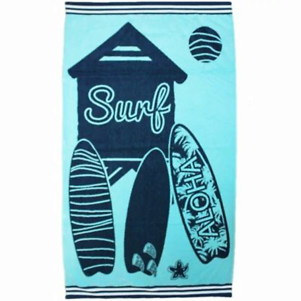 Le Comptoir de la Plage Strandtuch Surfspots blau Gr. 100 x 170 günstig online kaufen