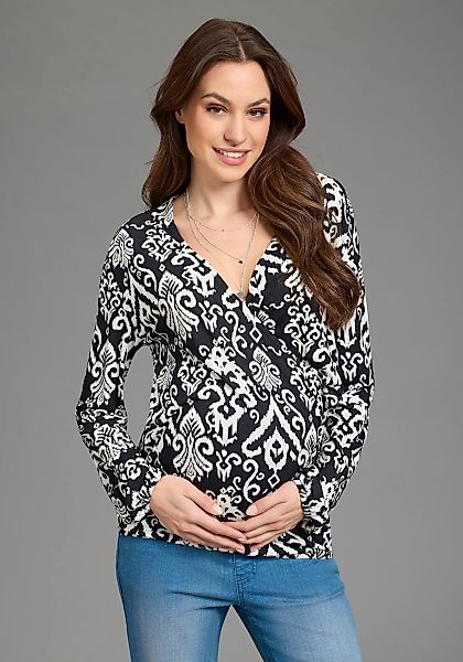 Neun Monate Umstandsshirt "Stillshirt mit praktischem Ausschnitt" Umstands- günstig online kaufen