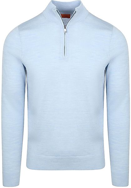 Suitable Merino Half Zip Pullover Hellblau - Größe XXL günstig online kaufen