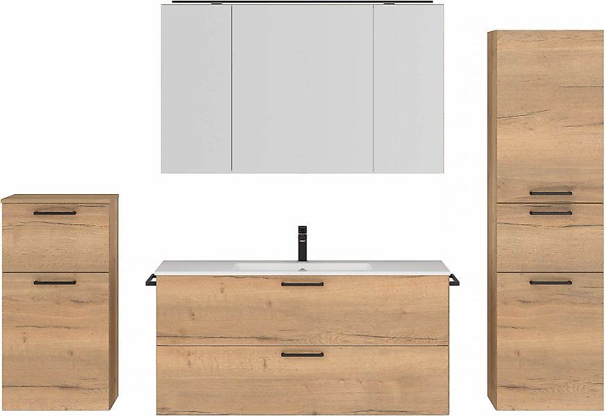 nobilia Badmöbel-Set "Tolvina" vormontiert, mit Soft-Close, 4 Stk. tlg. günstig online kaufen