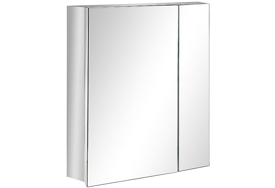 Kleankin Spiegelschrank Badspiegelschrank mit 3 Innenböden Doppeltür (Wands günstig online kaufen