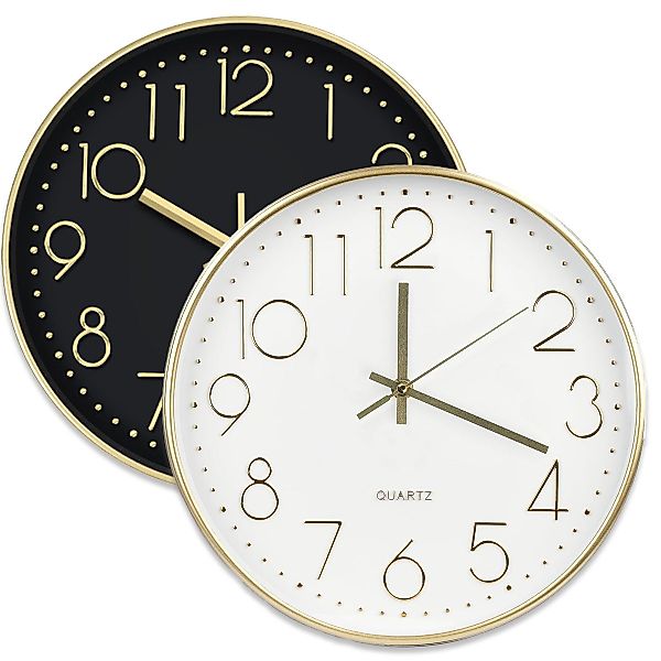 mixed24 Wanduhr 30cm moderne Wanduhr geräuscharm günstig online kaufen