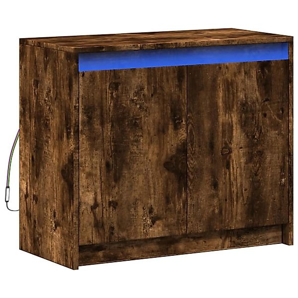 vidaXL LED-Sideboard Räuchereiche 72x34x61 cm Holzwerkstoff 852177 günstig online kaufen
