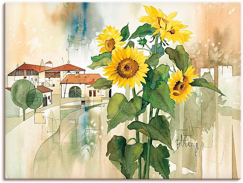 Artland Leinwandbild Gruss der Sonnenblume, Blumen (1 St), auf Holzrahmen g günstig online kaufen