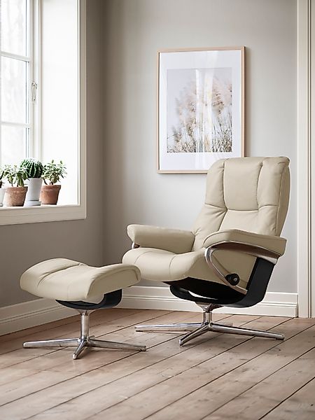 Stressless "Mayfair" Set, Relaxsessel mit Hocker, mit Hocker, mit Cross Bas günstig online kaufen