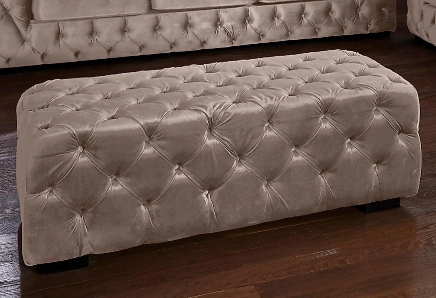 Home affaire Polsterhocker "Kalina", mit klassischer Chesterfield-Knopfheft günstig online kaufen