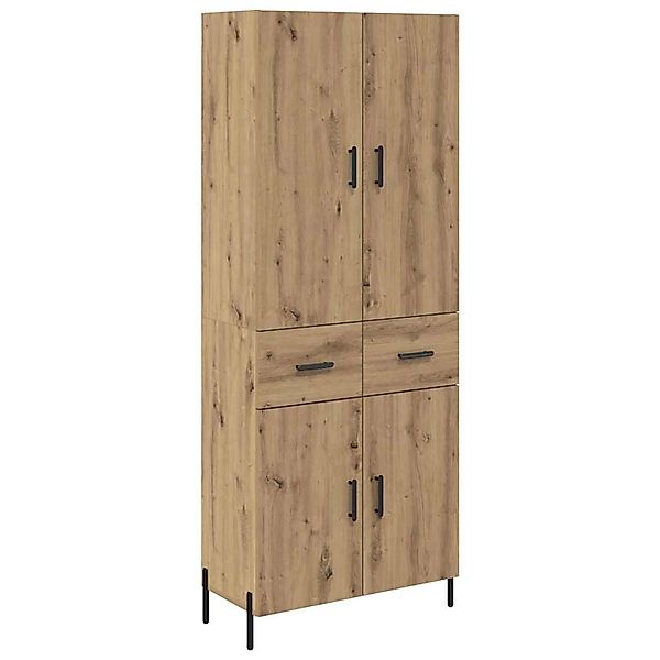 vidaXL Highboard Artisan-Eiche 69,5 x 34 x 180 cm Holzwerkstoff 3415869 günstig online kaufen