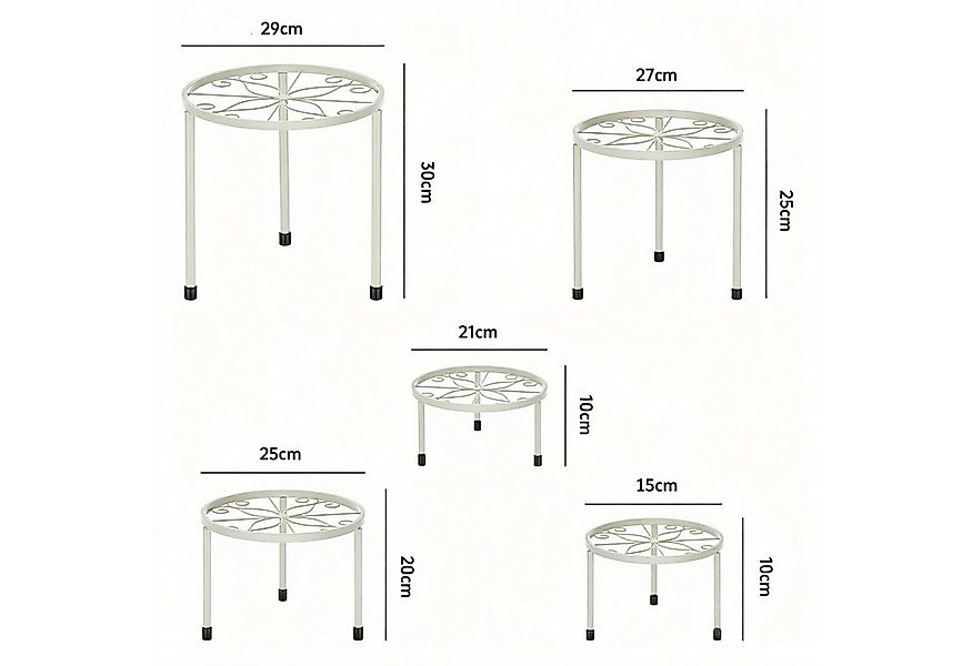 SURFOU Blumenständer 5er-Set Pflanzenständer Blumenhocker Pflanzenregal Blu günstig online kaufen