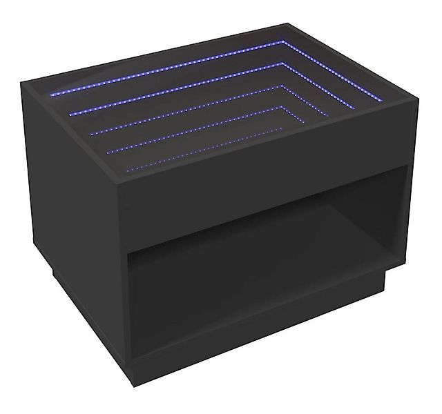 vidaXL Couchtisch Couchtisch mit Infinity-LED Schwarz 70x50x50 cm (1-St) günstig online kaufen