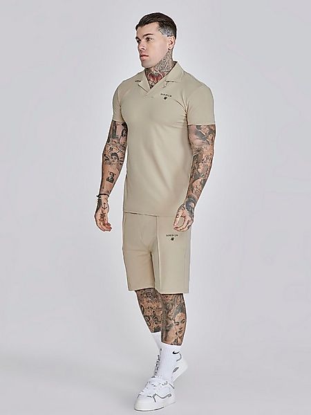 Siksilk Poloshirt SikSilk Herren Beige Polo und Shorts Set günstig online kaufen