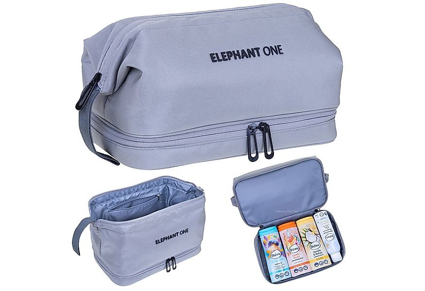 ELEPHANT Kulturbeutel Kulturtasche Bodenfach Innentaschen Washbag Kosmetikt günstig online kaufen