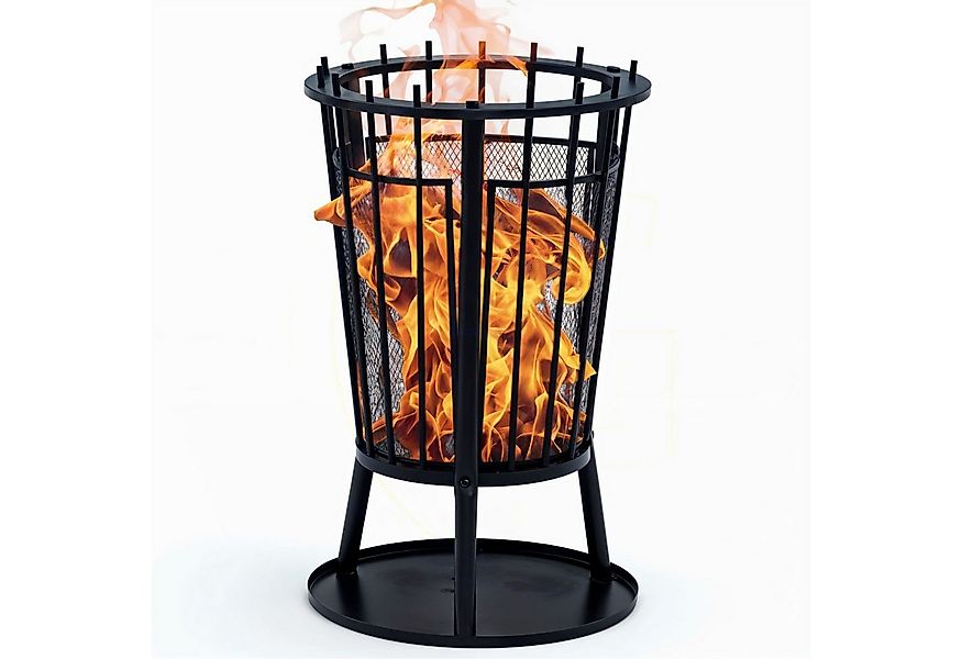 Gravidus Feuerkorb Feuerkorb mit Funkenschutz und Bodenplatte Ø40 cm für Ga günstig online kaufen