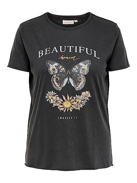 ONLY Curvy Reg T-shirt Damen Schwarz günstig online kaufen