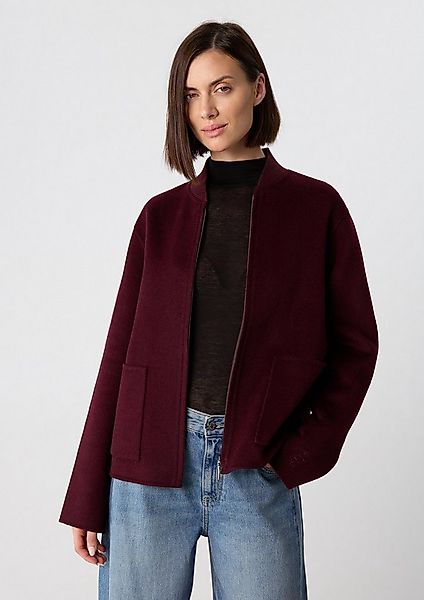 comma Funktionsjacke Outdoor-Jacke Bomberjacke aus Doubleface-Wolle günstig online kaufen