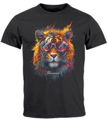 Neverless Print-Shirt Herren T-Shirt Tiger Print günstig online kaufen
