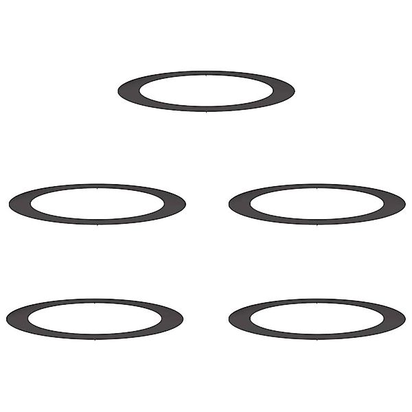 vidaXL Blumentopf Flache Baumringe 5 pcs günstig online kaufen