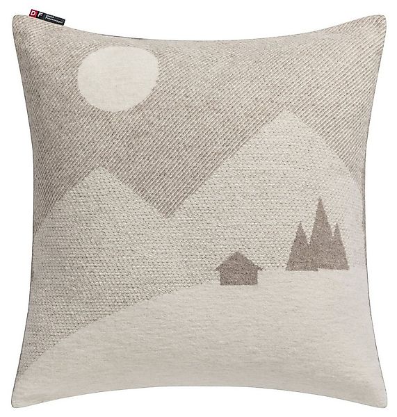DAVID FUSSENEGGER Kissenhülle Silvretta 'Berglandschaft' 50 x 50 cm Rauch- günstig online kaufen