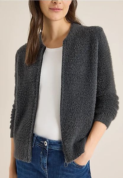 Jacquard Cardigan mit Zipper günstig online kaufen