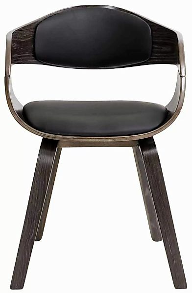 2er Set Stühle Kingston Kunstleder Schwarz/grau günstig online kaufen