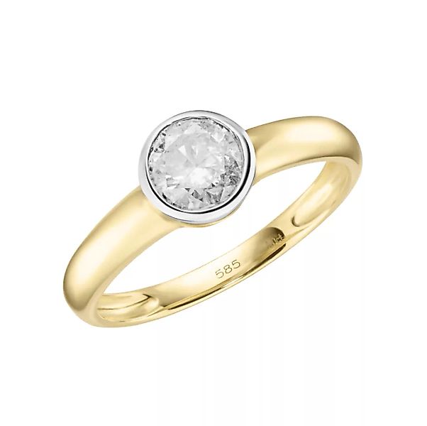 Luigi Merano Diamantring "mit einem Brillant 1,0 ct in Zargenfassung, Gold günstig online kaufen