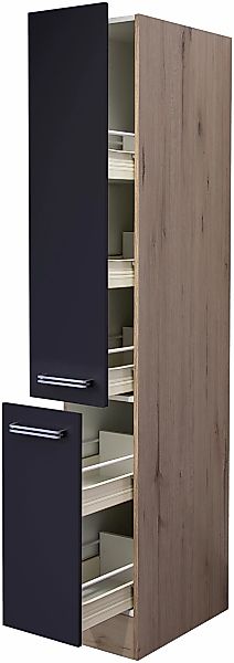 Flex-Well Exclusiv Demi-Apothekerschrank Lara 30 cm Anthrazit-San Remo Eich günstig online kaufen