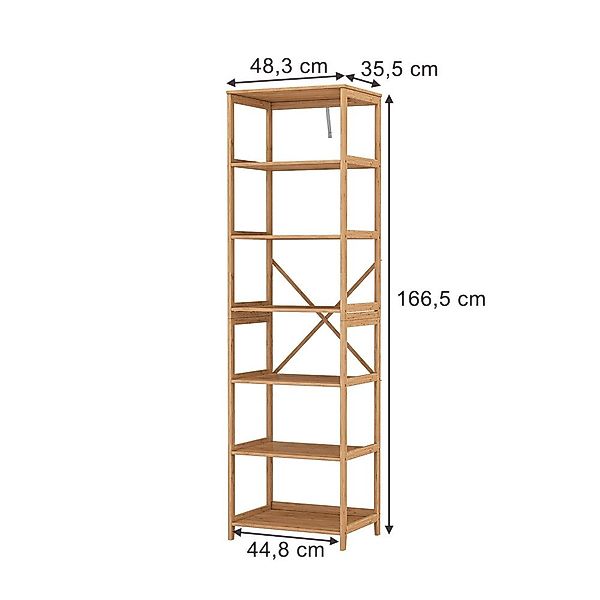Vicco Bücherregal Novaro, Bambus, 48.3 x günstig online kaufen