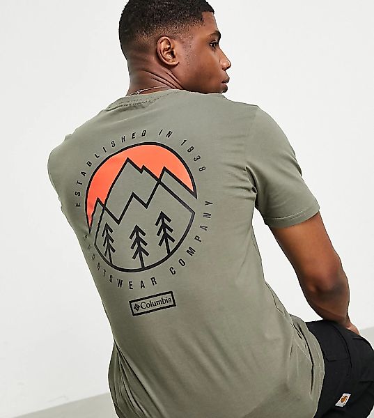 Columbia – Tillamook – T-Shirt in Grün, exklusiv bei ASOS günstig online kaufen