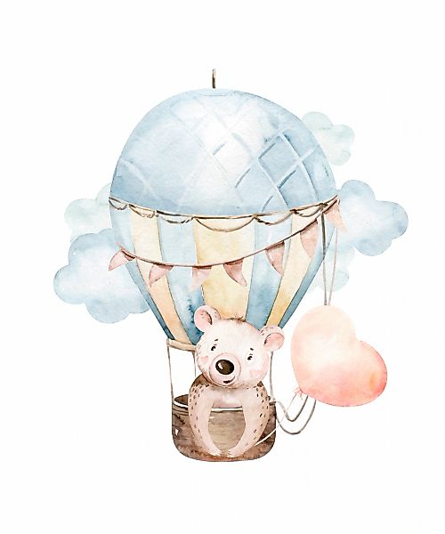 Lüttenhütt Poster "Koala mit Herz im Heißluftballon", Ballonfahren-Bär-Fant günstig online kaufen