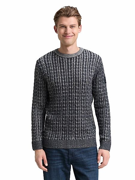 TOM TAILOR Rundhalspullover mit Rippbündchen günstig online kaufen