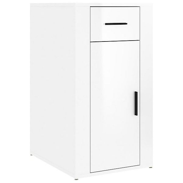 vidaXL Aktenschrank Büroschrank Hochglanz-Weiß 40x49x75 cm Holzwerkstoff günstig online kaufen