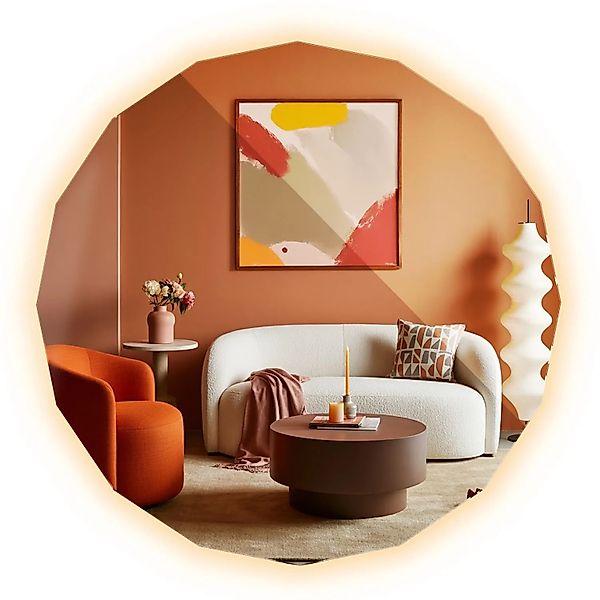 Tulup LED Spiegel LED Dekorativer Geometrischer Spiegel 100x100 cm LED Geom günstig online kaufen