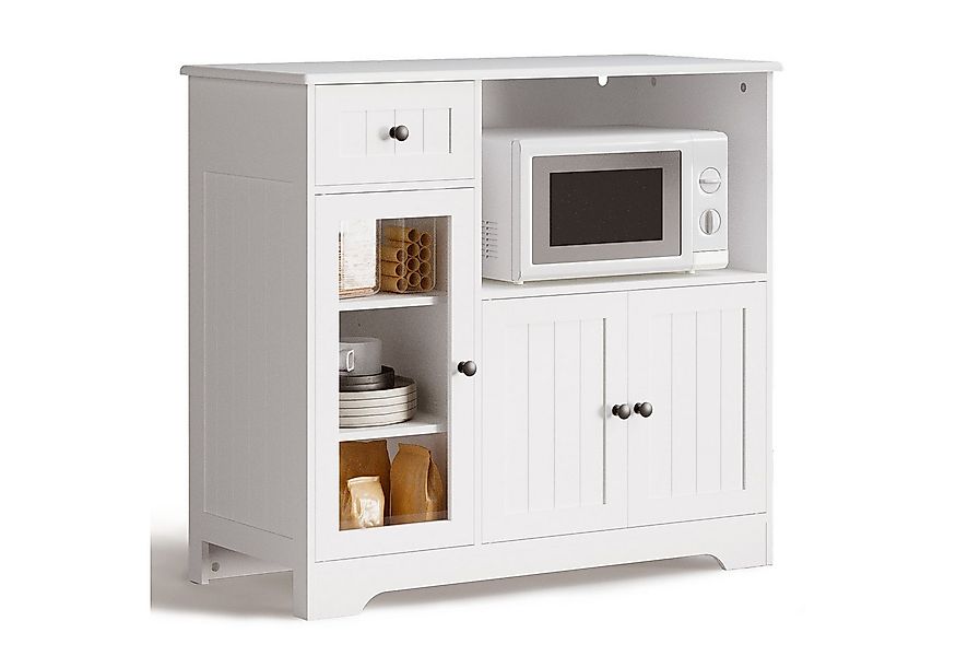 Bealife Buffet Küchenschrank mit Mikrowellenregal mit Schubladen Ablagen günstig online kaufen