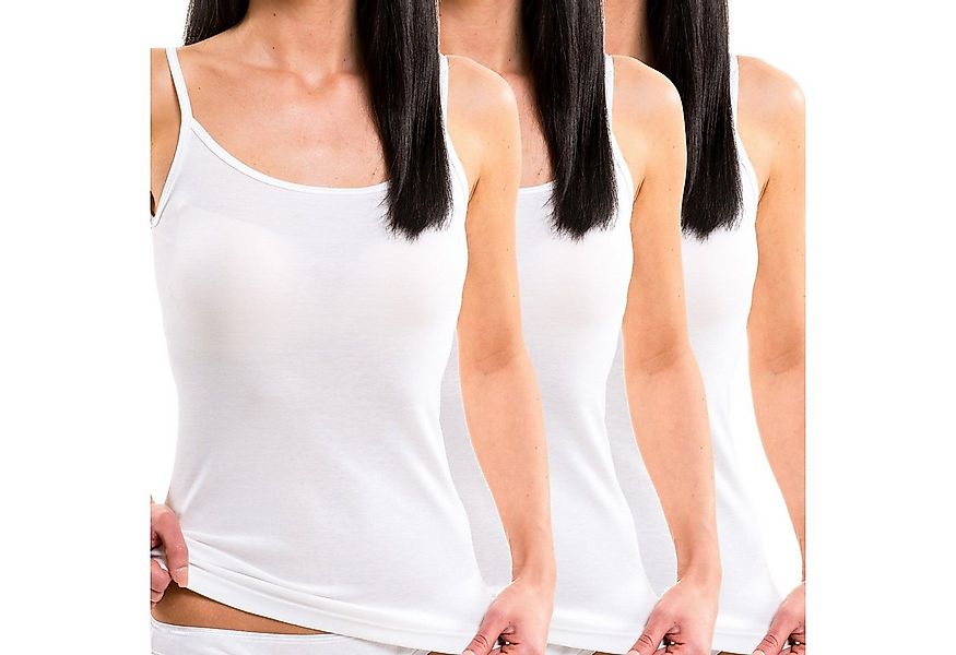 HERMKO Unterhemd 1560 3er Pack Damen Träger Top aus 100 % Bio-Baumwolle günstig online kaufen