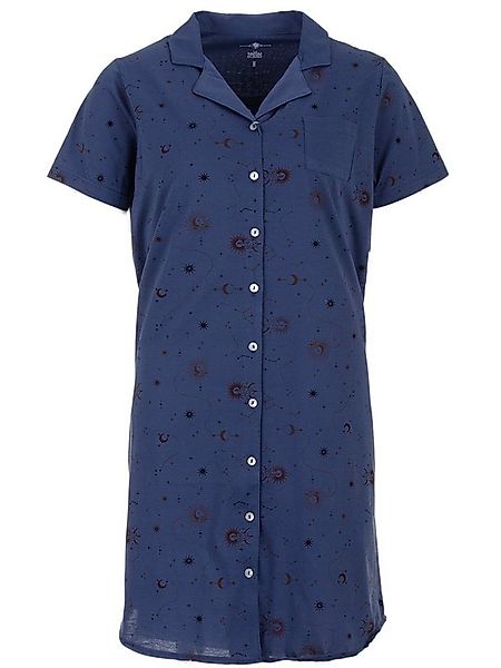zeitlos Nachthemd Nachthemd Kurzarm - Sonne Mond Sterne günstig online kaufen