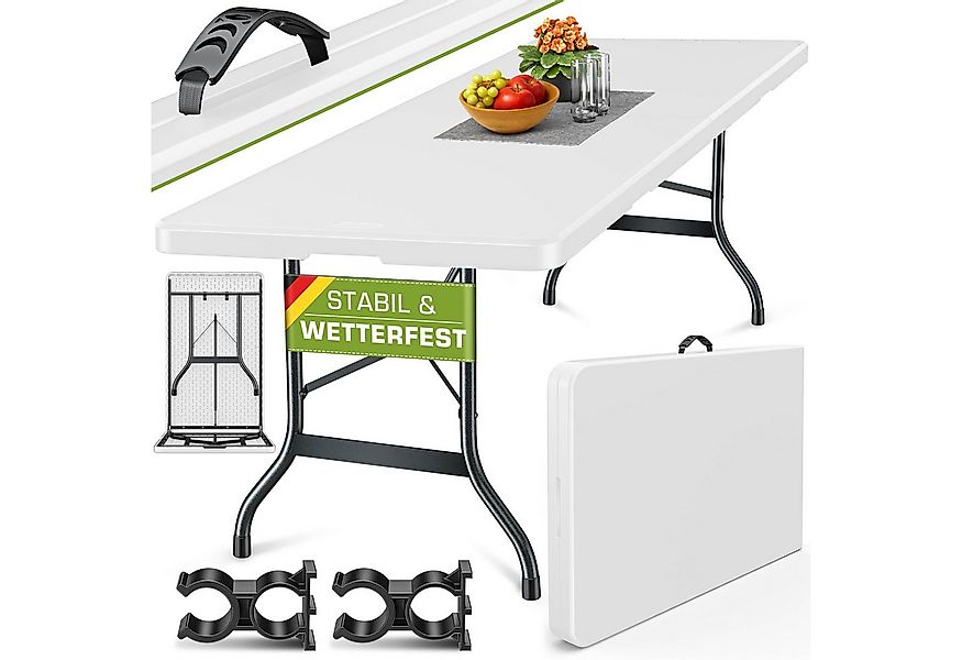 tillvex Gartentisch Gartentisch Buffettisch klappbar Kunststoff 180x75cm, K günstig online kaufen