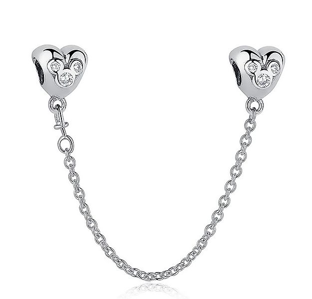 PANDACHARMS Bead Herzen mit Steinen Sicherheitskette für Charm Armband, 925 günstig online kaufen