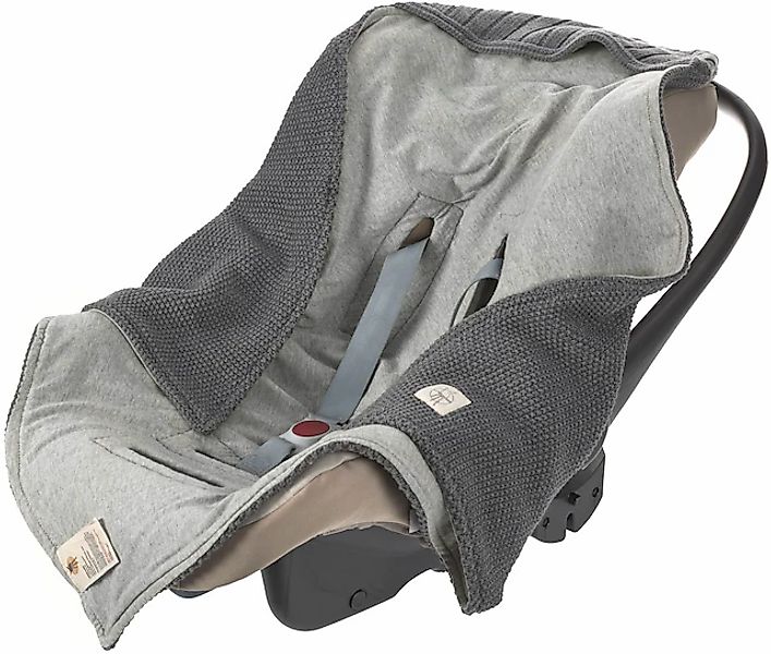 LÄSSIG Einschlagdecke »Einschlagdecke für Babyschale, anthracite«, GOTS mad günstig online kaufen