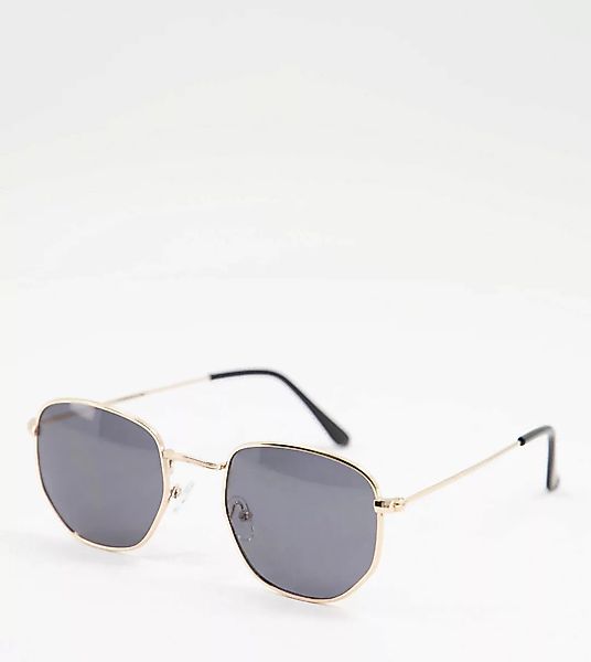 South Beach – Sechseckige Sonnenbrille mit getönten Gläsern-Goldfarben günstig online kaufen