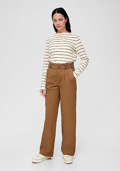 s.Oliver Chinos Hose Regular: Twill-Hose mit Bundfalten günstig online kaufen