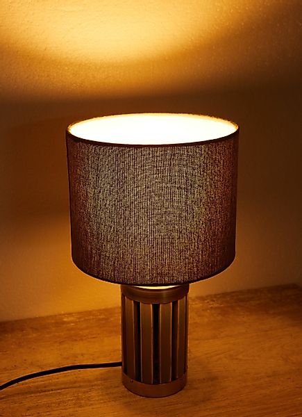 BRUBAKER Tischleuchte Nachttischlampe Holz, Tischlampe, Ohne günstig online kaufen
