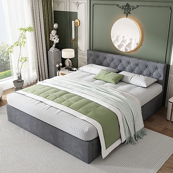 HAUSS SPOLE Polsterbett 140x200cm, geknöpftes Kopfteil, günstig online kaufen