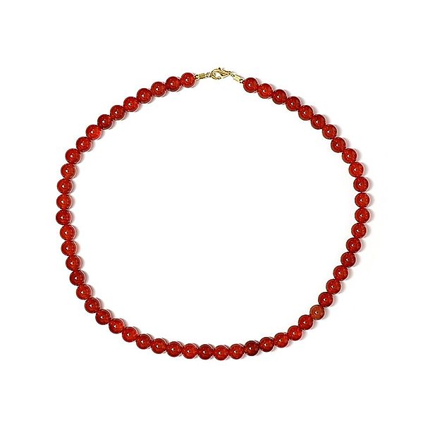 Cavill Silberkette Indischer Roter Onyx, vergoldete günstig online kaufen