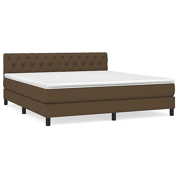 vidaXL Boxspringbett mit Matratze Dunkelbraun 160x200 cm Stoff1389574 günstig online kaufen