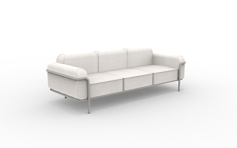 Hug 3-Sitzer Outdoor Sofa- Lounge Möbel Cream, Schlamm günstig online kaufen